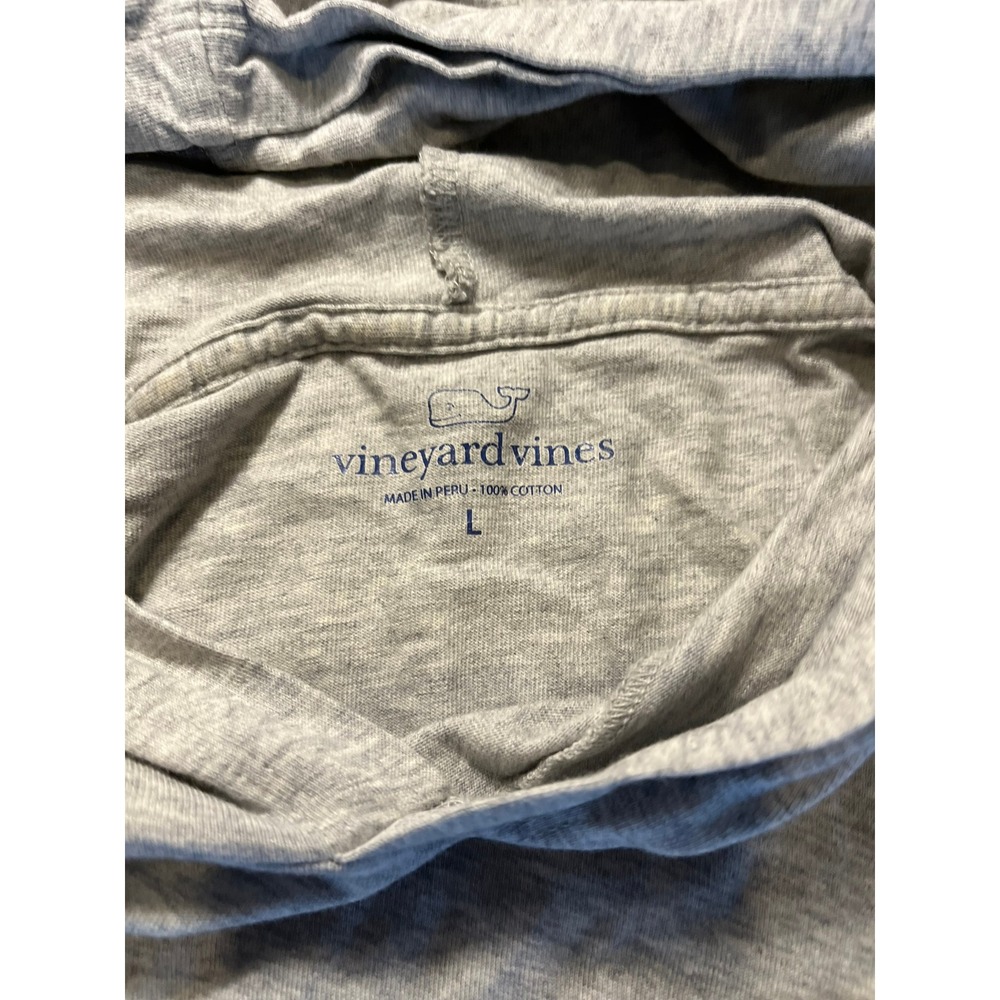 Vineyard Vines Gray Whale‎ Pocket Hoodie Long Sleeve Cotton Men's L - Picture 2 of 8